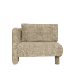 Module d'angle de canap� avec accoudoir en velours poppy beige et noir l dase - ferm living