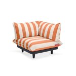 Module d angle gauche de canap� d ext�rieur ray� orange paletti - fatboy