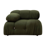 Module d'angle gauche en tissu vert 5x75cm bubble 1r - home design