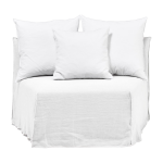 Module arrondi de canap� d�houssable en tissus blanc ghost 33 - gervasoni