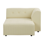 Module droit de canap� m�ridienne en velours c�tel� blanc hay - hkliving
