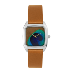 Montre marron paon et cadre argent� prima - laps