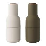 Moulin � sel et moulin � poivre kaki et beige bottle - audo