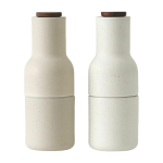 Moulin � sel et moulin � poivre sable et blanc c�ramique bottle grinder - audo