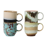 Mugs � caf� en c�ramique color�s 10x8x7cm 70's c�ramique - hkliving