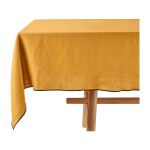 Nappe carr�e carlina jaune ocre et bourdon noir - madura