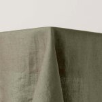 Nappe rectangulaire carlina kaki et bourdon noir - madura