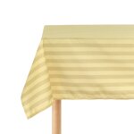 Nappe rectangulaire en popeline de coton bio � rayures jaune 150 x 250 cm - nobodinoz