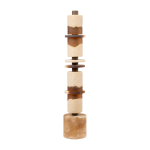 Objet d�coratif en r�sine et sable cr�me et marron 11x62cm strata - versmissen