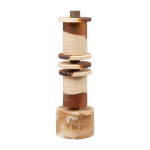 Objet d�coratif en r�sine et sable cr�me et marron 12x38cm strata - versmissen
