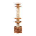 Objet d�coratif en r�sine et sable cr�me et marron 12x42cm strata - versmissen