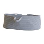 Panier de berceau en coton bio gris 70x40x25cm mo�se - metallbude