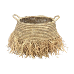 Les paniers de luxe en raphia - naturel - m - bazar bizar