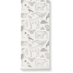 Papier peint animaux blanc katie scott - ferm living