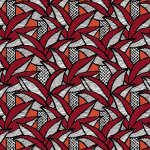 L� de papier peint rouge robinson - mues design
