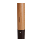 Parasol en bois de h�tre et tissu ray� stracciatella - hkliving