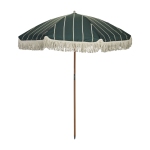 Parasol en bois de h�tre et tissu vert 190x230cm hdblock - house doctor