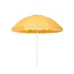 Parasol rond en tissu jaune rivie mimosa 220cm the club - business & pleasure