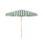 Parasol rond en tissu ray� vert et rose bistro 200cm amalfi - business & pleasure