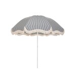Parasol rond en tissu � rayures bleu marine lauren 229cm the patio - business & pleasure