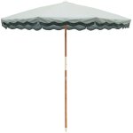 Parasol rond en tissu vert rivie green 200cm amalfi - business & pleasure
