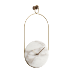 Pendule en marbre calacatta et laiton eslab�n g - nomon
