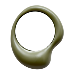 Petit miroir design en c�ramique kaki ingres jean - moustache
