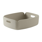 Petit panier de rangement recycl� rectangulaire sable restore - muuto