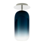 Petit plafonnier en verre souffl� bleu gople - artemide