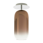 Petit plafonnier en verre souffl� marron cuivr� gople - artemide