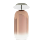 Petit plafonnier en verre souffl� rose m�tallique gople - artemide