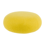 Petit pouf rond en laine vert - jaune s kata - myfelt
