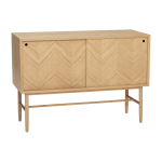 Petite commode avec 2�portes coulissantes en ch�ne naturel - h�bsch