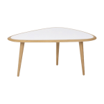 Petite table basse blanche fifties - red edition