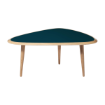 Petite table basse bleu peacock fifties - red edition