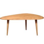 Petite table basse en ch�ne brut fifties - red edition