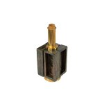 Pied de lampe en terre cuite verte et laiton 15x40cm brick - versmissen