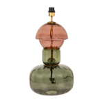 Pied de lampe en vert souffl� vert et marsala 59, 5cm josephine - versmissen
