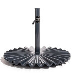 Pied de parasol en acier inoxydable noir 60cm clamshell - business & pleasure