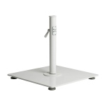Pied de parasol carr� en acier inoxydable blanc 46cm the classic base - business & pleasure