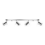 Plafonnier en acier chrom� 80x6x16cm ring 4l - sollux