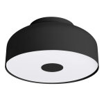 Plafonnier en acier noir 30x15cm omiq - sollux
