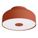 Plafonnier en acier rouge ocre 30x15cm omiq - sollux