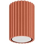 Plafonnier en aluminium rouge ocre 10cm karbon - sollux