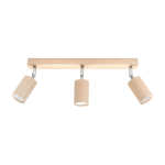 Plafonnier en bois et acier chrom� berge 3 - sollux