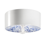 Plafonnier en c�ramique ming bleu 25x11cm pi - ferroluce