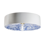 Plafonnier en c�ramique ming bleu 40x11cm pi - ferroluce