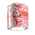 Plafonnier en c�ramique ming rouge 12, 5x14cm pi - ferroluce