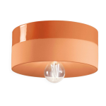 Plafonnier en c�ramique orange p�che 25x11cm pi - ferroluce