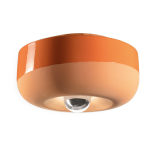 Plafonnier en c�ramique orange p�che 27, 5cm bellota - ferroluce